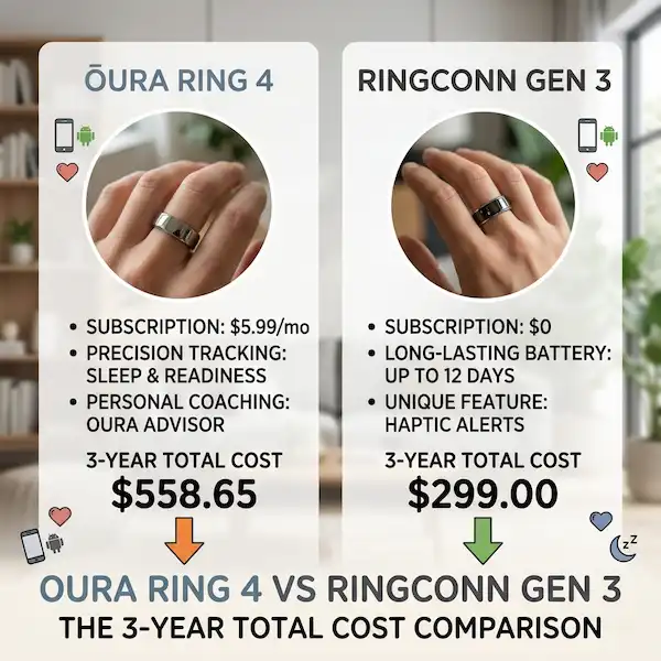 Oura Ring 4 vs RingConn Gen 3